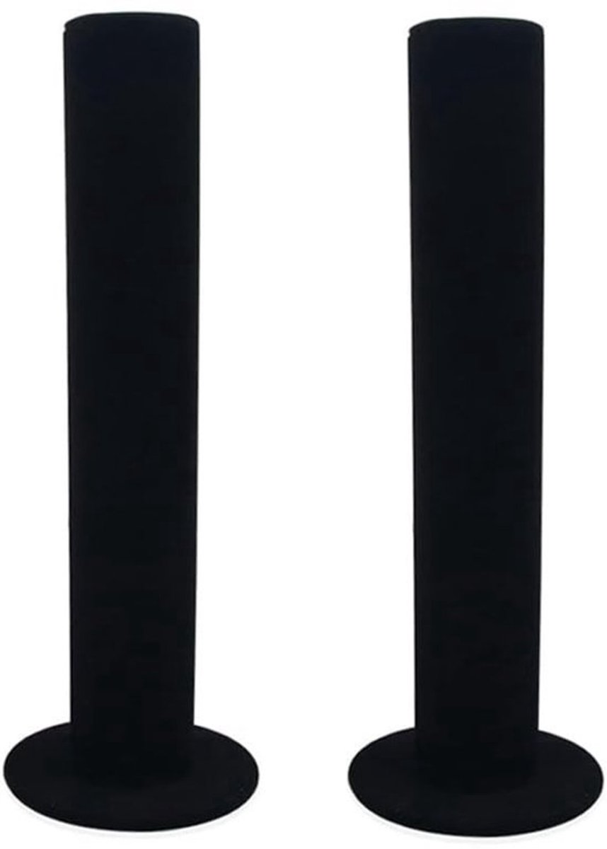 Armbandstandaard 2 Stuks - Zwart Fluweel - Sieradenhouder - Verticale Toren - Voor Armbanden - PVC Materiaal - Sieradenstandaard