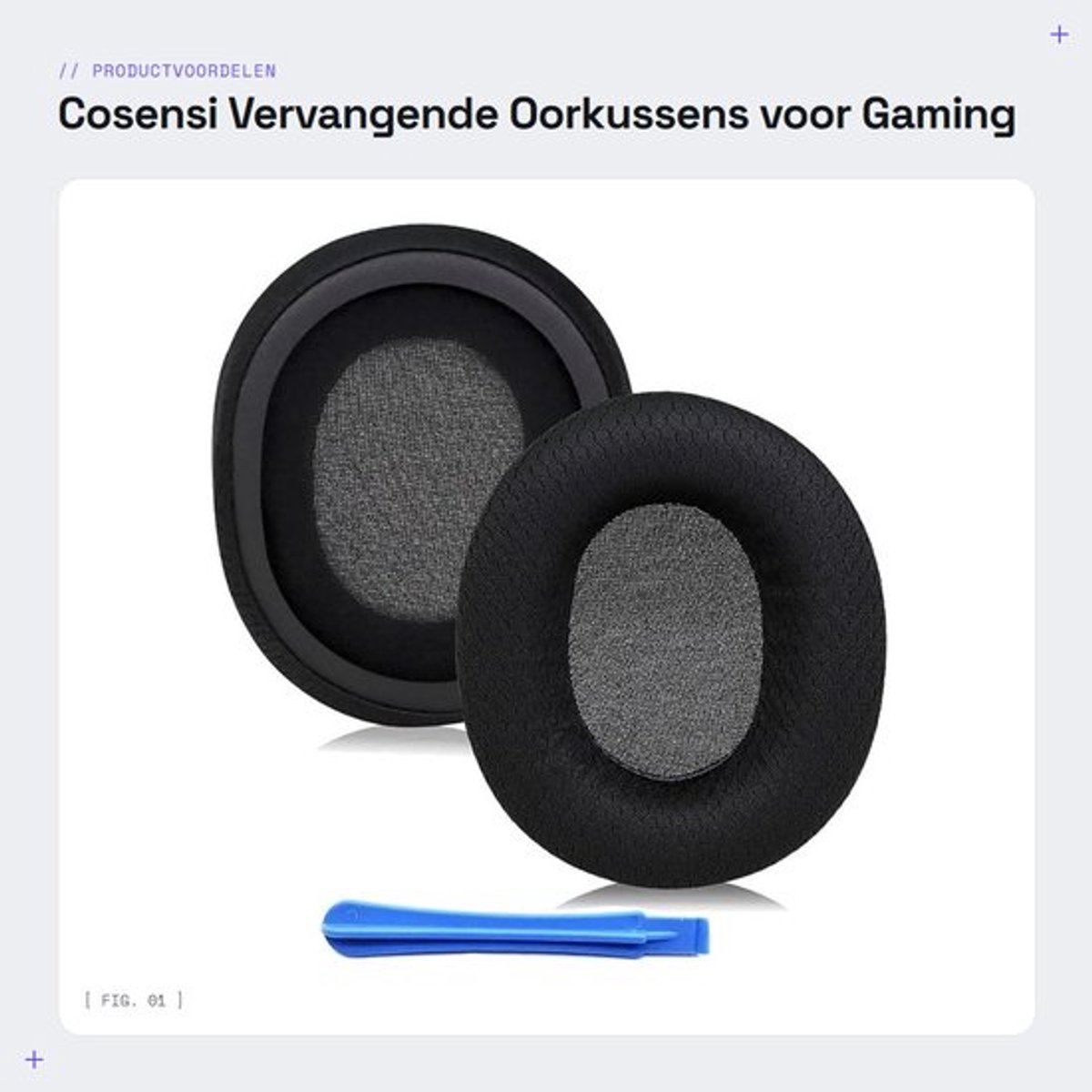 Vervangende Oorkussens voor Gaming Hoofdtelefoon - Comfortabele Velours Schuim Kussens - Ideaal voor Muziekliefhebbers - Geschikt voor St...