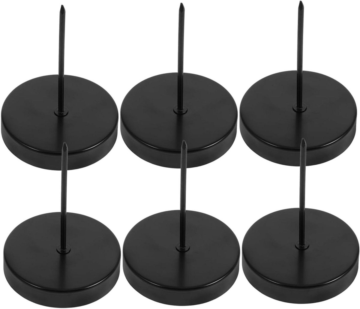 Kaarsenhouders Metaal - Kaarsenplaten Kandelaars - Tafeldecoratie Creëren - Stijlvol Minimaal Design - 6 cm Diameter - Zwart
