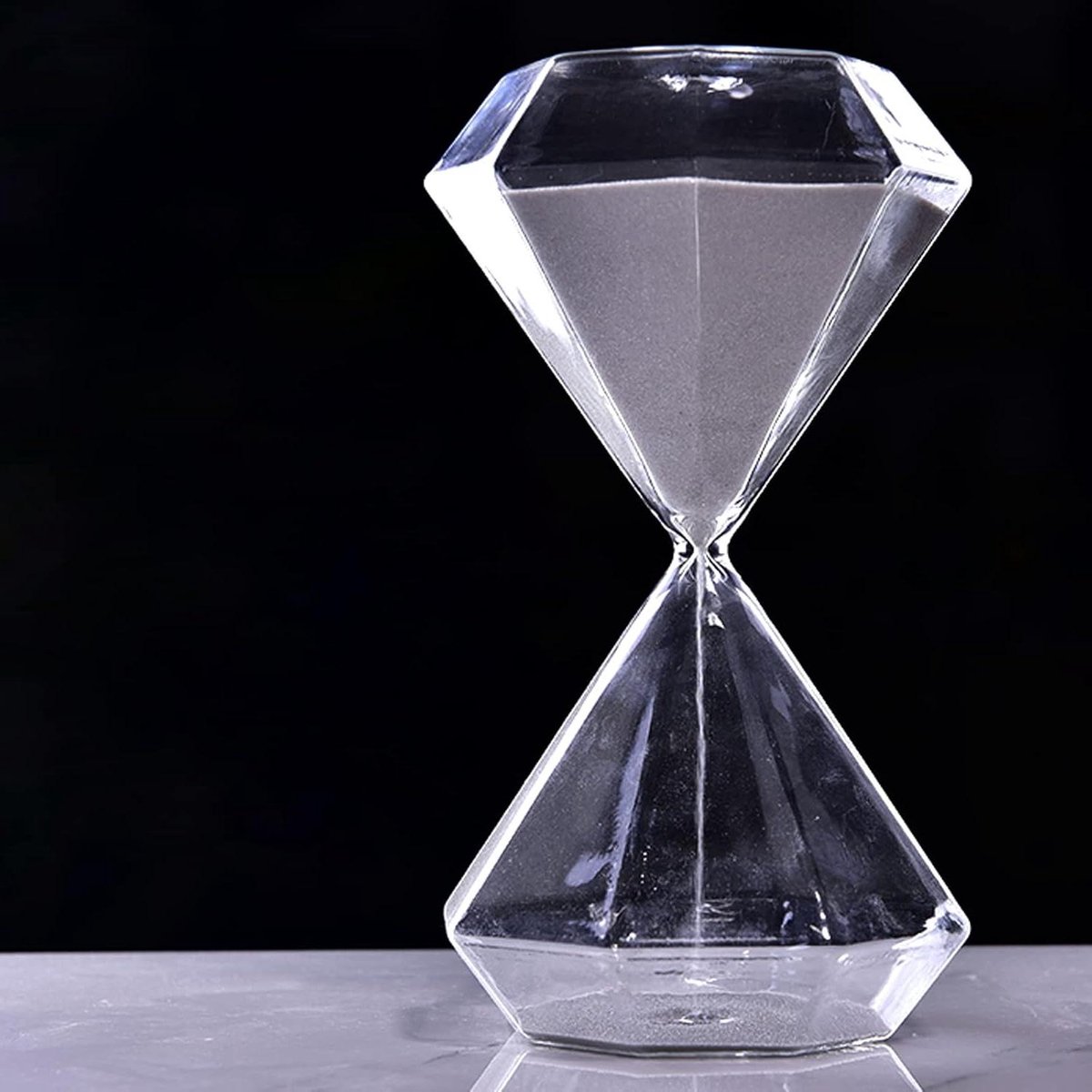 Zandloper Timer - Zandklok Keuken - Tijd Beheren - Diamant Vorm - 30 minuten - Roze