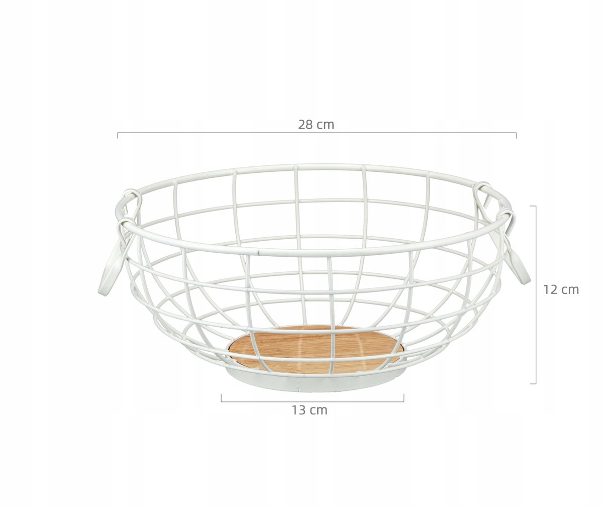 Metal Mand Mand Fruitmand Wit Loft Stijl 25cm