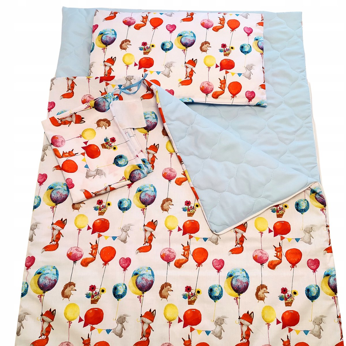 Kinder slaapzak peuter/crèche 80x160 cm met kussen en tas