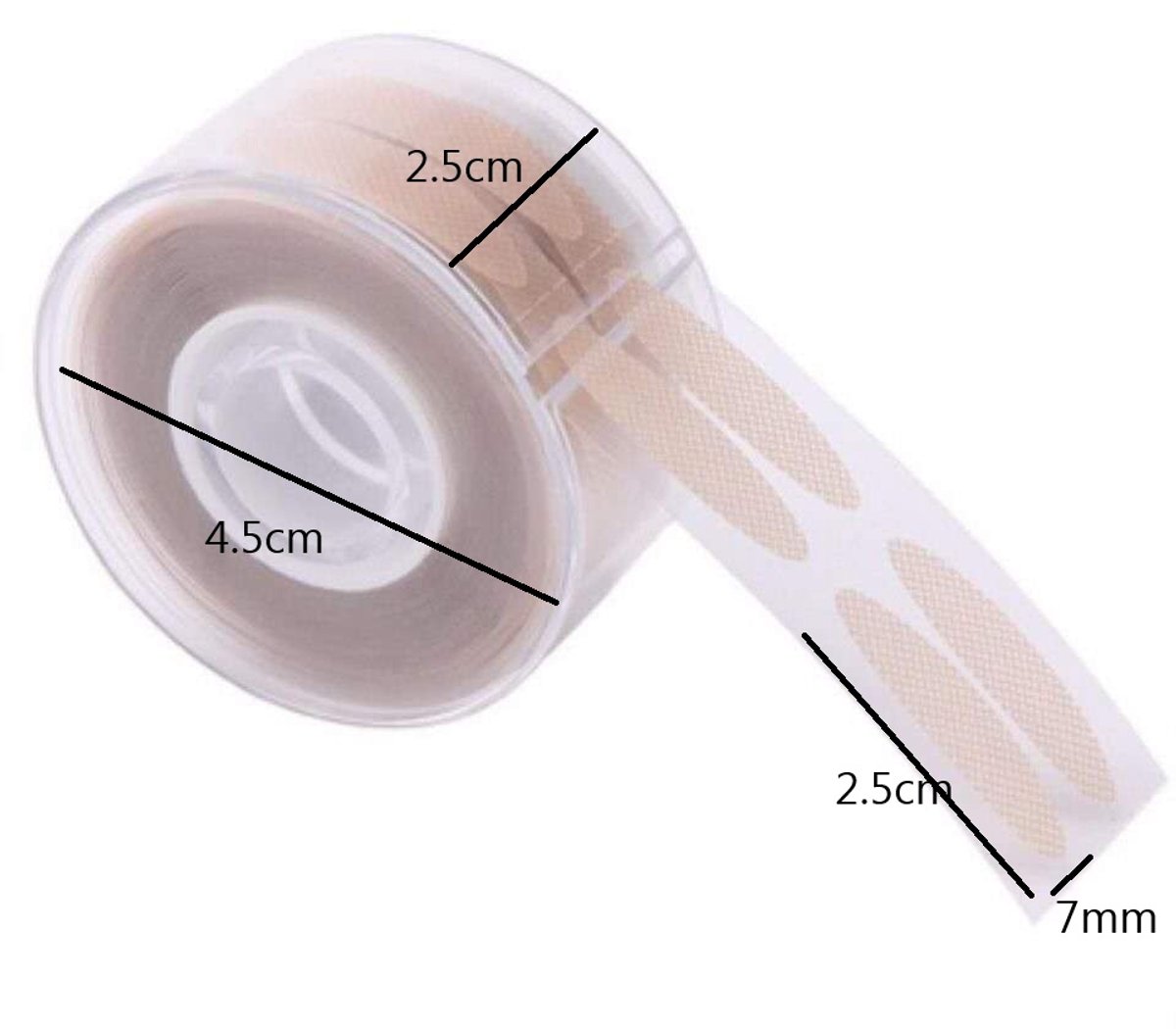 Fyfanie- Ooglidstickers | Luxe Ooglidtape | Ooglidcorrectie | Eyelidtape | Tape | Oog Strips | Monolid correctie | Vergrotende Ogen | Oog Make-up | Ooglidtape | Oogcorrectie Strips | 600 stuks - Reticulair-Maat L