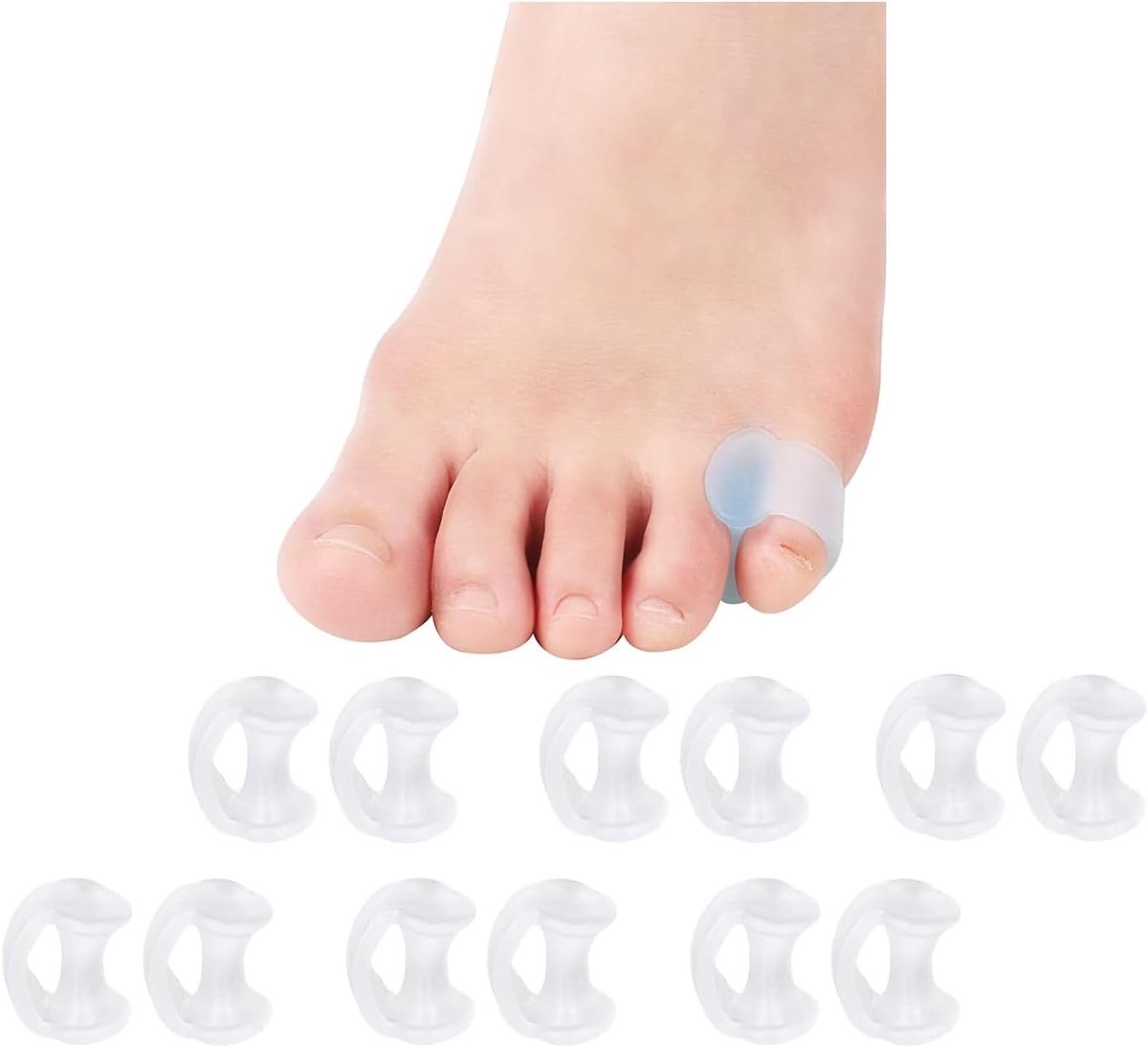 Scheidingselementen voor Overlappende Tenen - Comfortabele Tussentoe Scheiders voor Betere Voetgezondheid en Pijnverlichting