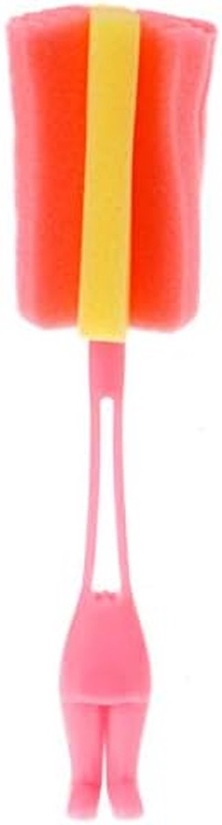 Fles Borstel - Babyfles Reiniger - Flessen Schoonmaken - Duurzaam Buigbaar Ontwerp - 24 cm - Roze
