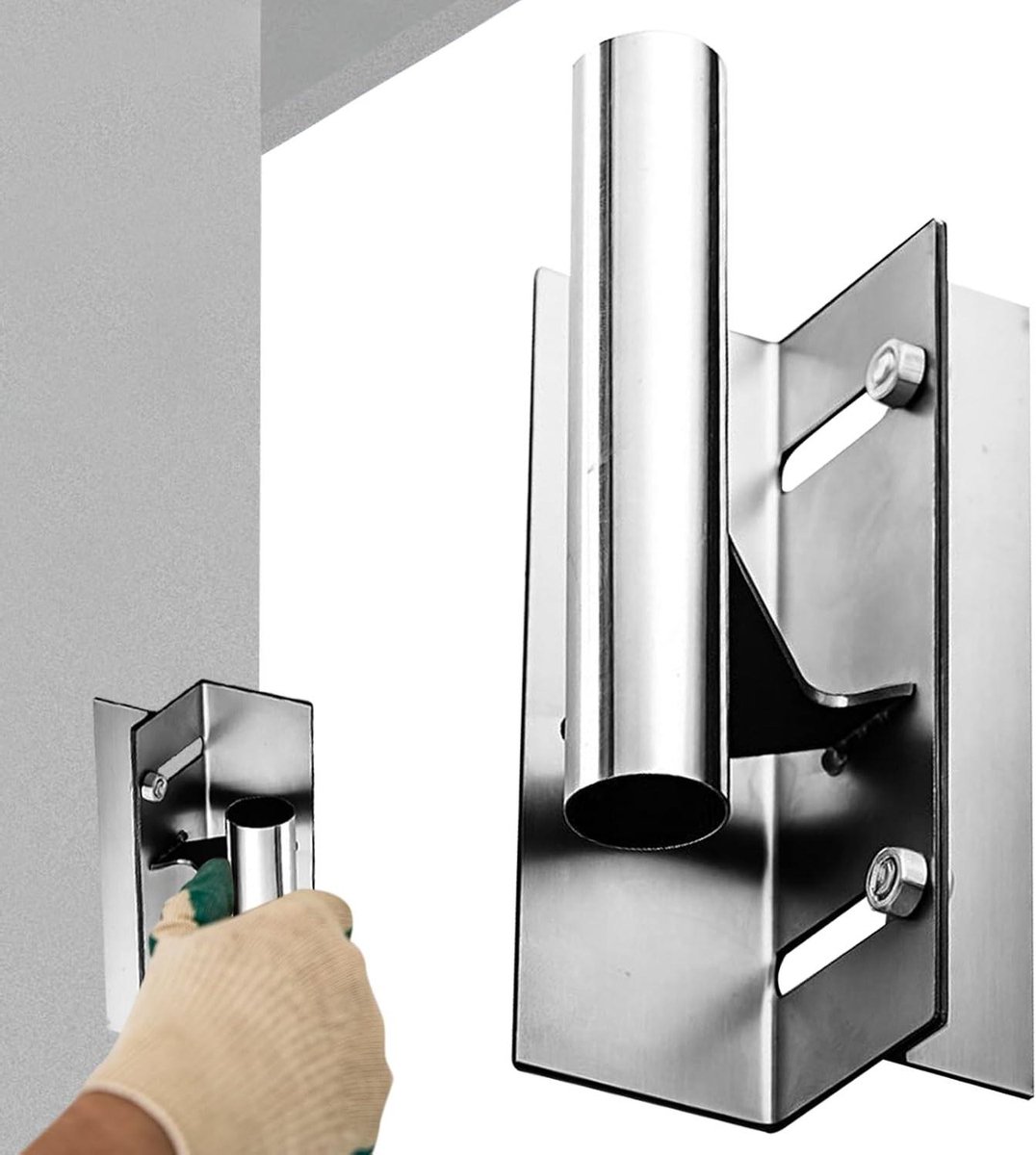 Metseltroffel Beton - Spatel Hoekvormer - Metselwerk Afwerking - Roestvrij Staal - 10 cm Lengte - Zilver