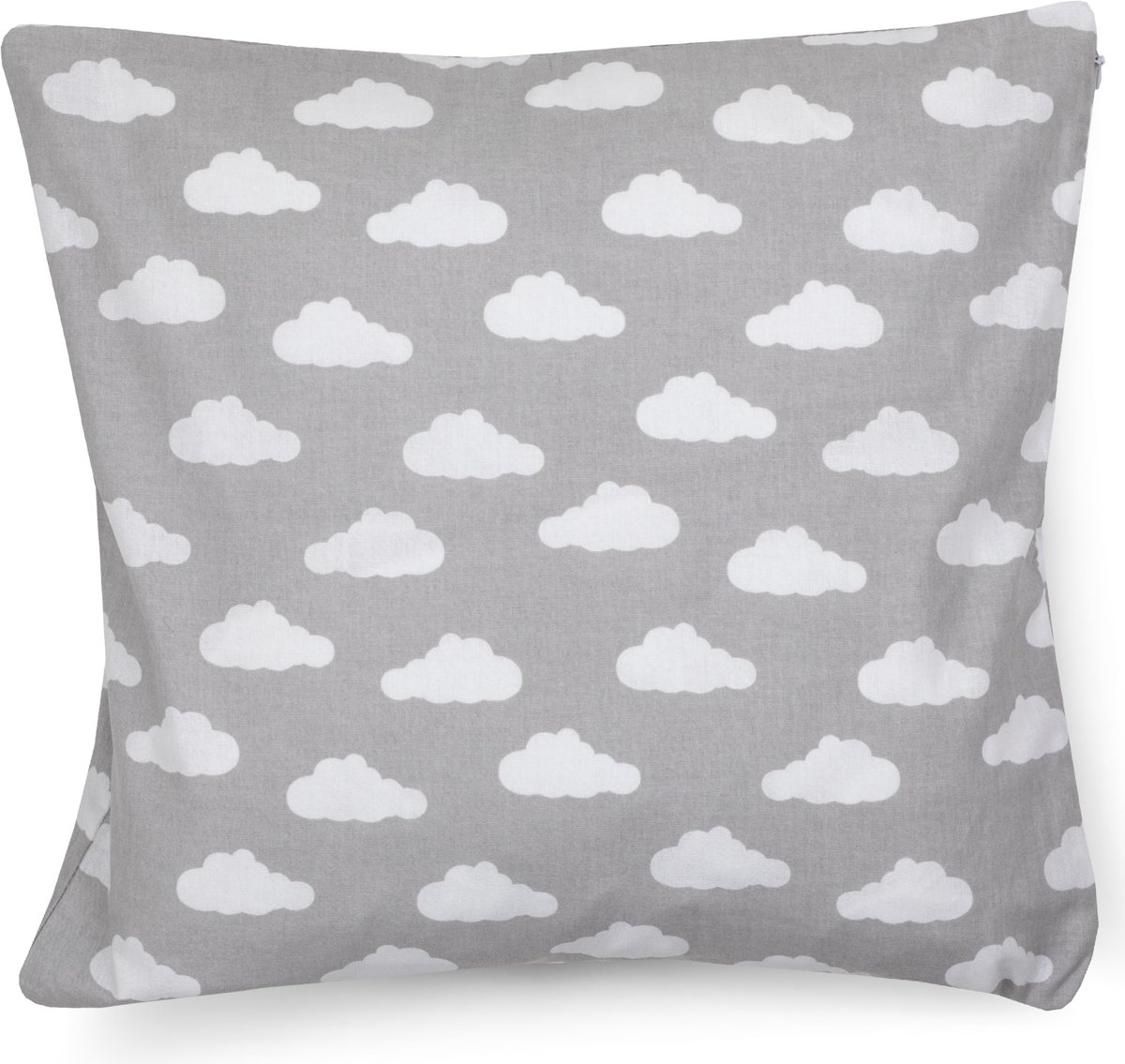 Kussenhuls 40 x 40 cm van 100% katoen met wolkenmotief voor kinderen