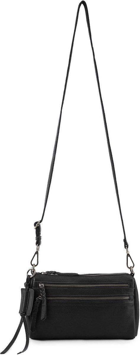 FREDsBRUDER Leren schoudertas My Forever Friend Zipper-Crossbag Black zwart