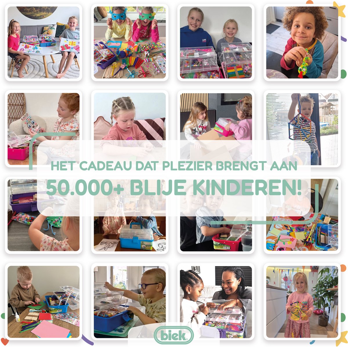 Knutselkoffer XXL BIEK20® Mintgroen - Inclusief E-Book - Knutselpakket - Knutselen Jongens - Creatief Speelgoed - Knutseldoos - Knutselset - Knutselen voor Kinderen — afbeelding 4