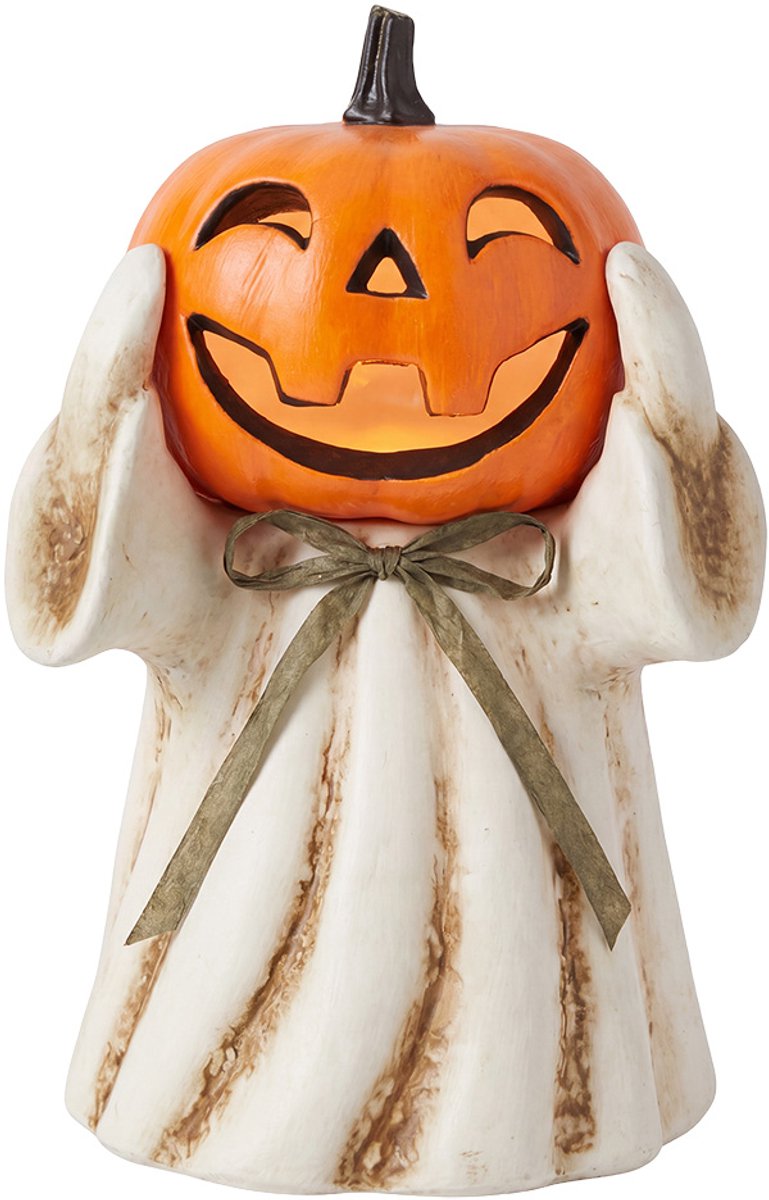 Clayre & Eef Halloween decoratie Spook Wit Kunststof Herfst decoratie