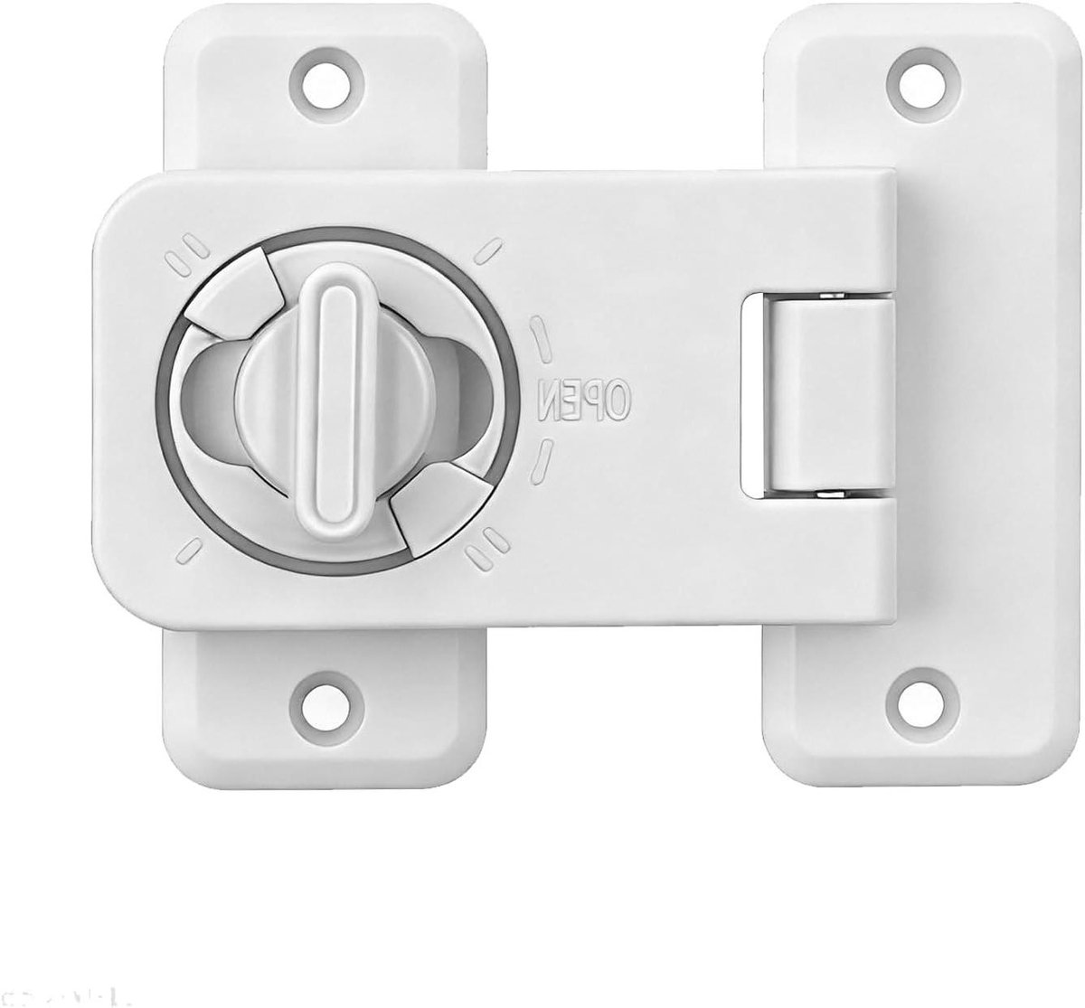 Koelkast deurslot - Kinderbeveiliging slot - Veilige opslag - Sleutelloos zelfklevend - 6 x 7 x 2 cm - Wit