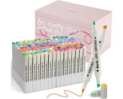 Arrtx OROS Alcohol based Art markers Brush & chisel – set van 160