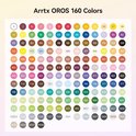 Overzicht van 160 Arrtx OROS stiften met kleurnummers en codes.