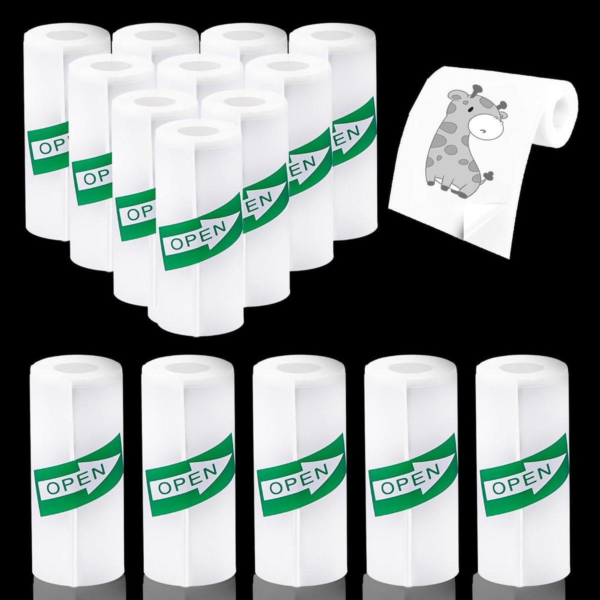 Thermisch Printerpapier voor Mini Sticker Printers - 15 Rollen van 57 x 25mm voor Creatieve Projecten en Foto's