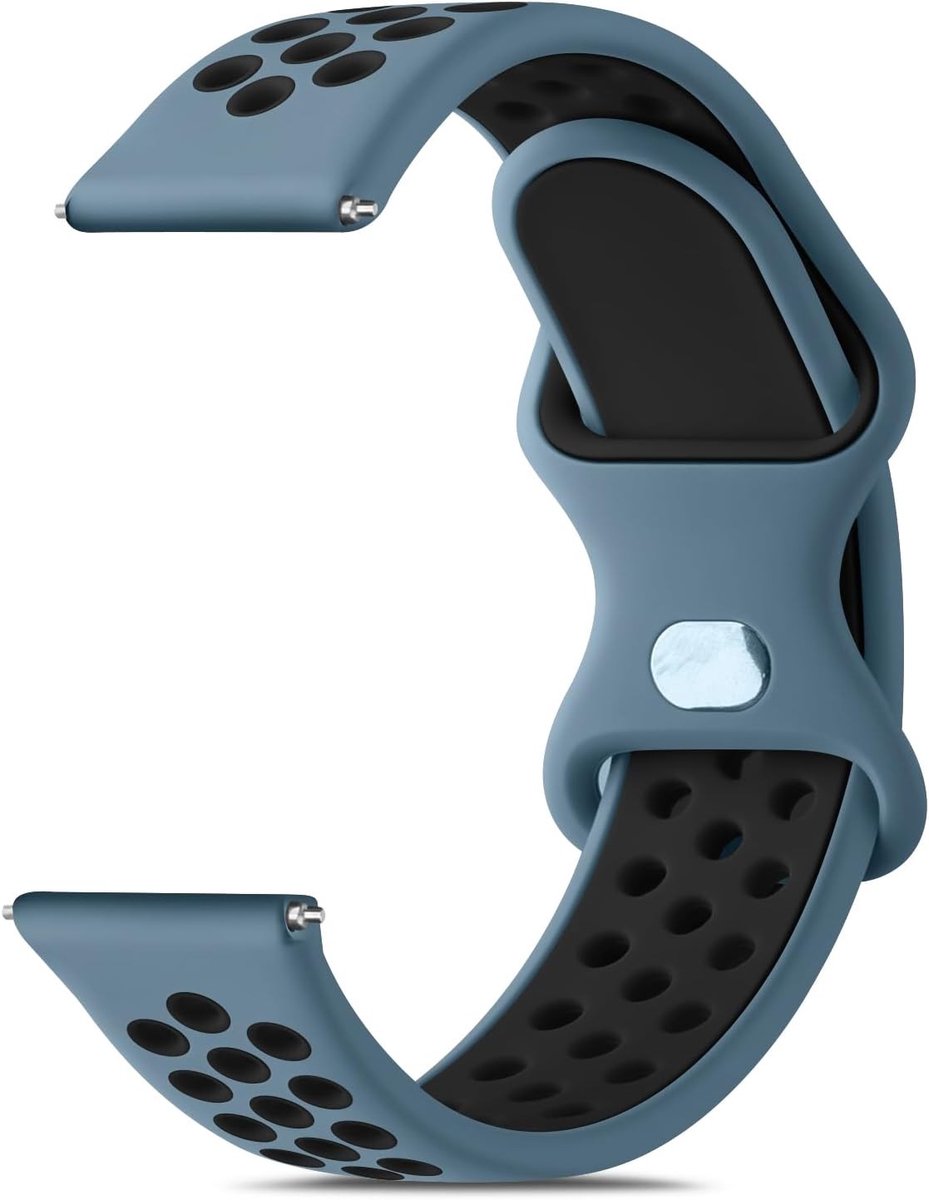 Waterdichte siliconen horlogeband 22 mm voor heren en dames - ademend en tweekleurig smartwatch accessoire