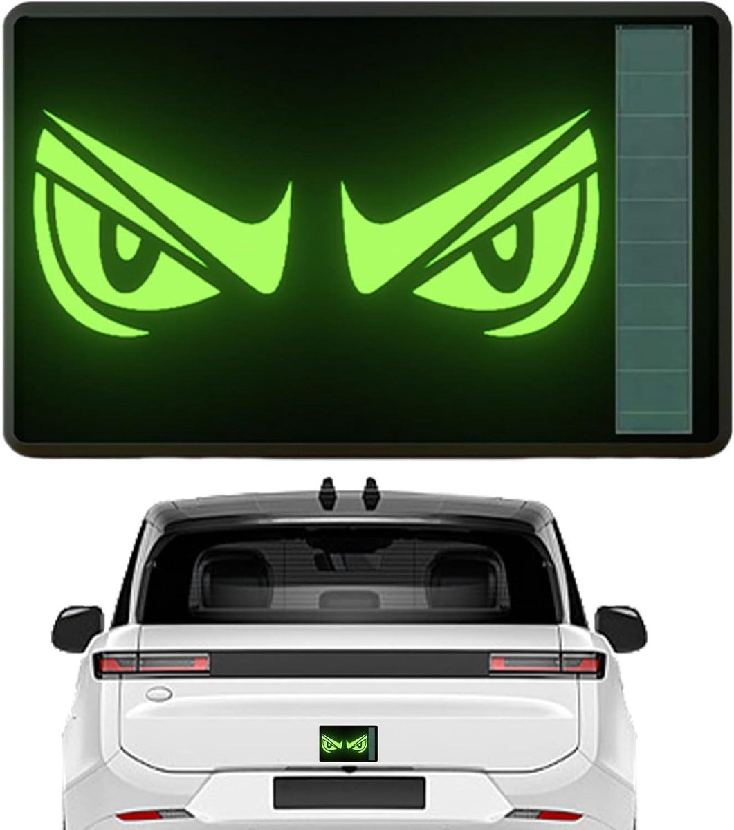 Auto Stickers - Waarschuwingsstickers Reflecterend - Nacht Veiligheid - Zonne-energie Gloed - 78 x 125 cm - Zwart