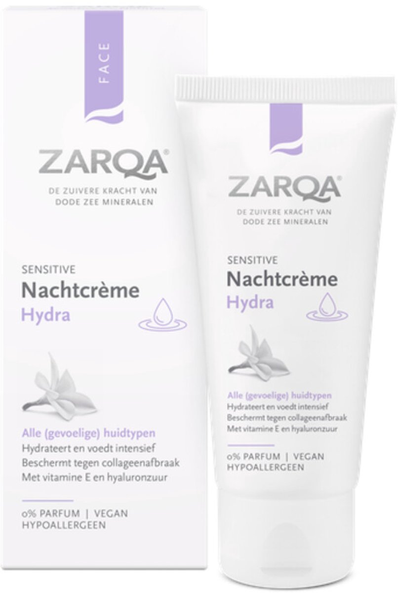 Zarqa Hydra Nachtcrème - 2 x 50 ml - Voordeelverpakking