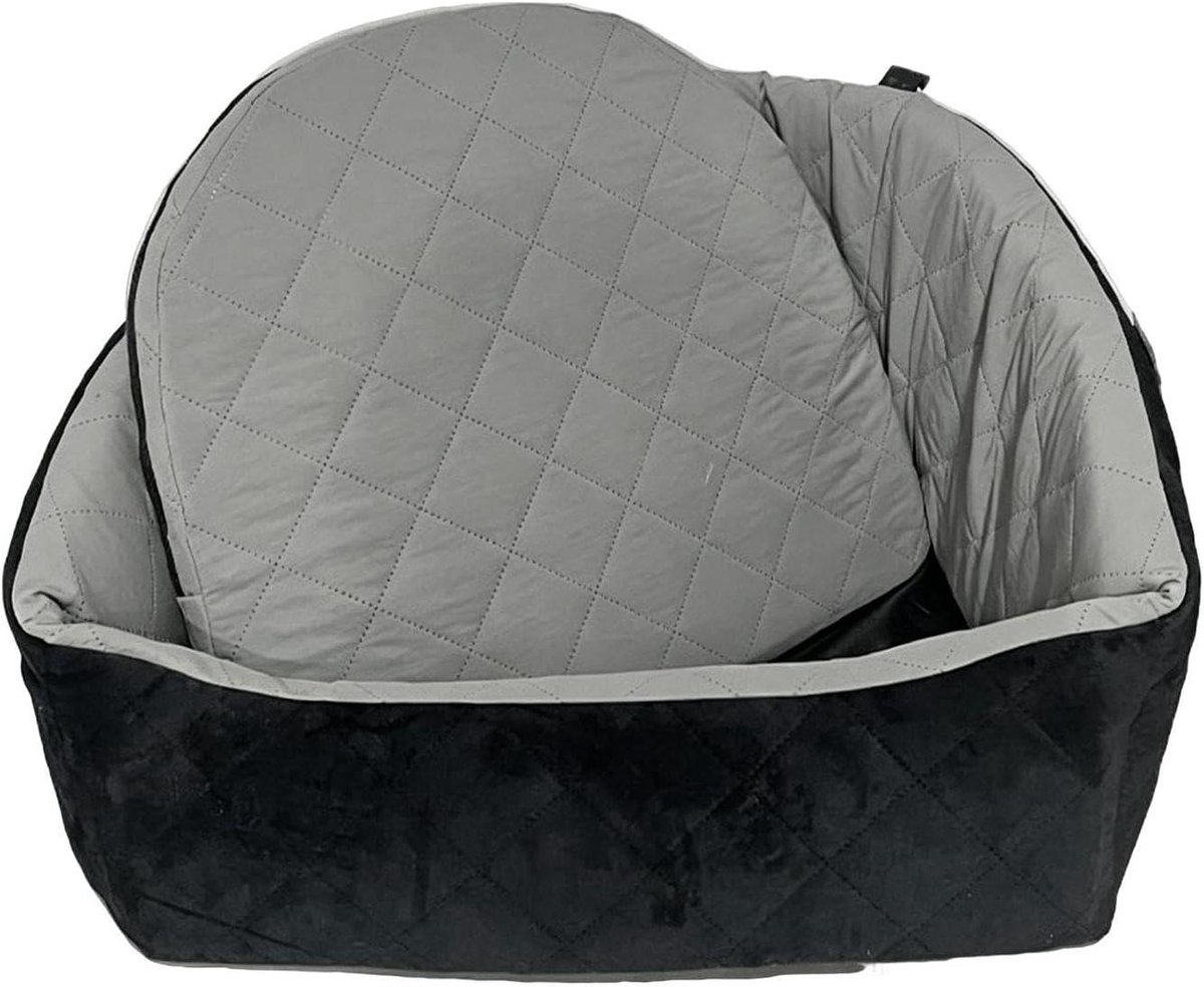 Autostoel Bed - Honden Zitje - Veilig Reizen - Waterdicht Ademend - 48x52x30 cm - Zwart
