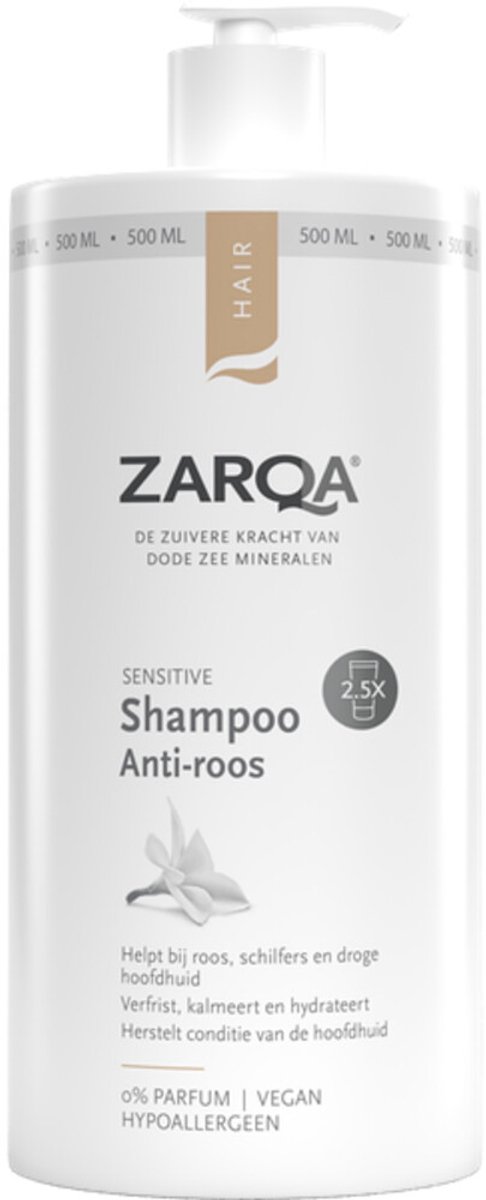 Zarqa Sensitive Anti-Roos Shampoo - 3 x 500 ml - Voordeelverpakking