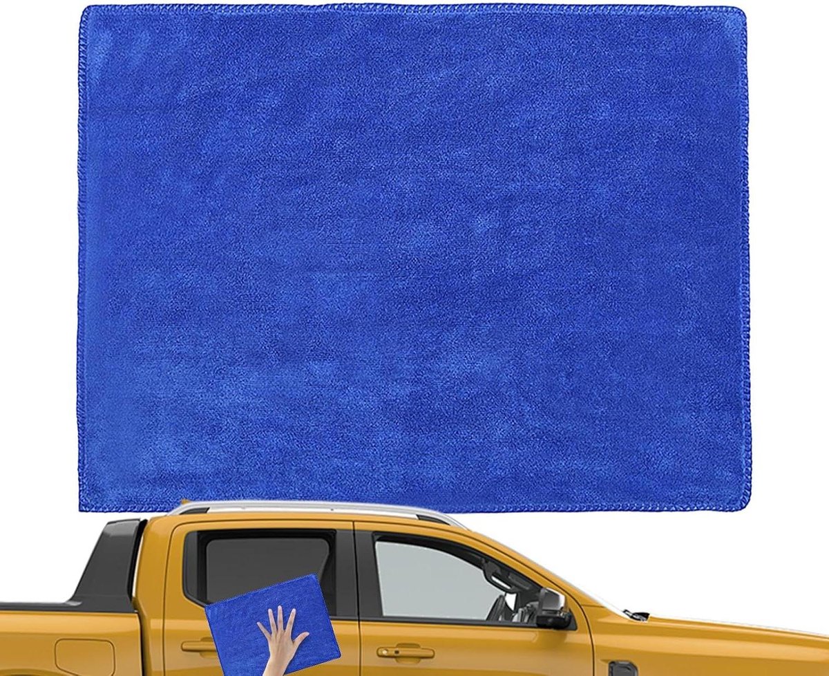 Microvezel Handdoek - Reinigingsdoeken Auto - Auto Poetsen - Sterk Absorberend - 30x60 cm - Blauw