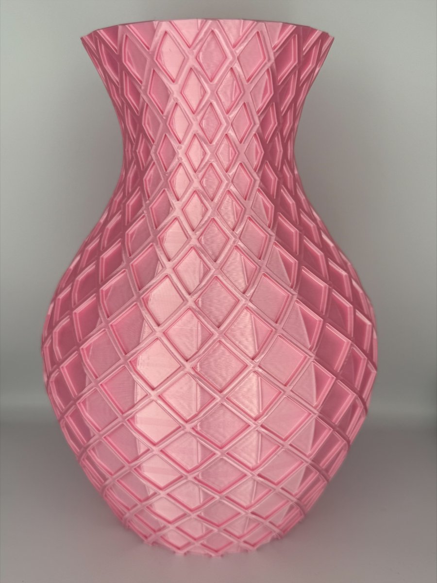 Vaas - Ruitreliëf Elegant – Lichtroze - Design Eyecatcher
