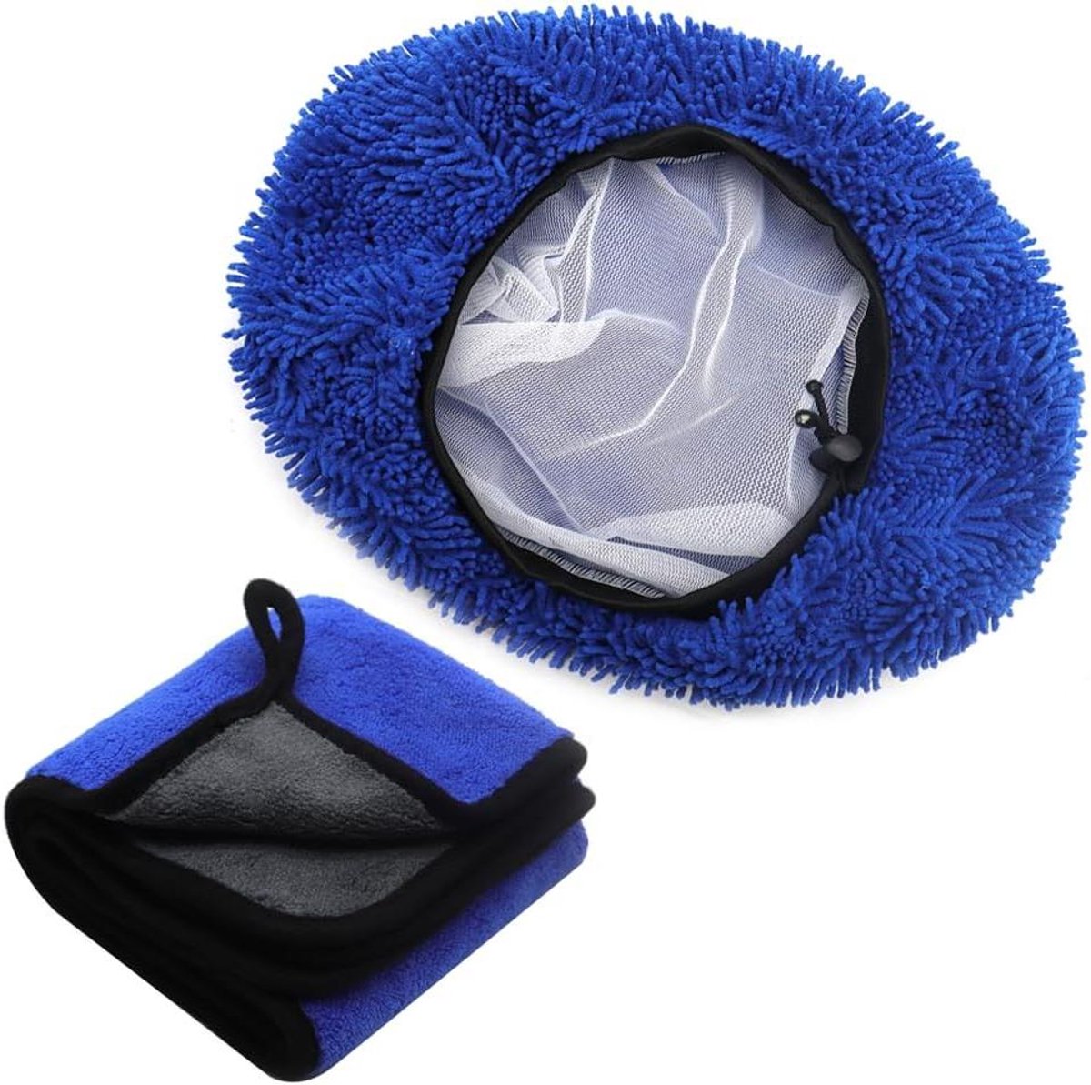 Autoborstelhoezen - Wasborstel Covers - Auto Wassen - Zacht Krasvrij - 30x18cm - Blauw