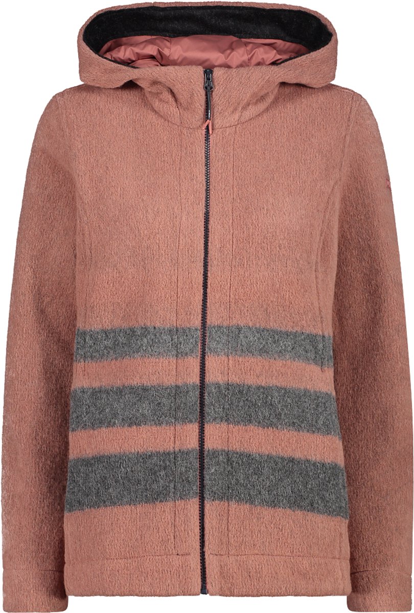 Dames gebreide hoodie met rits CMP Grijs