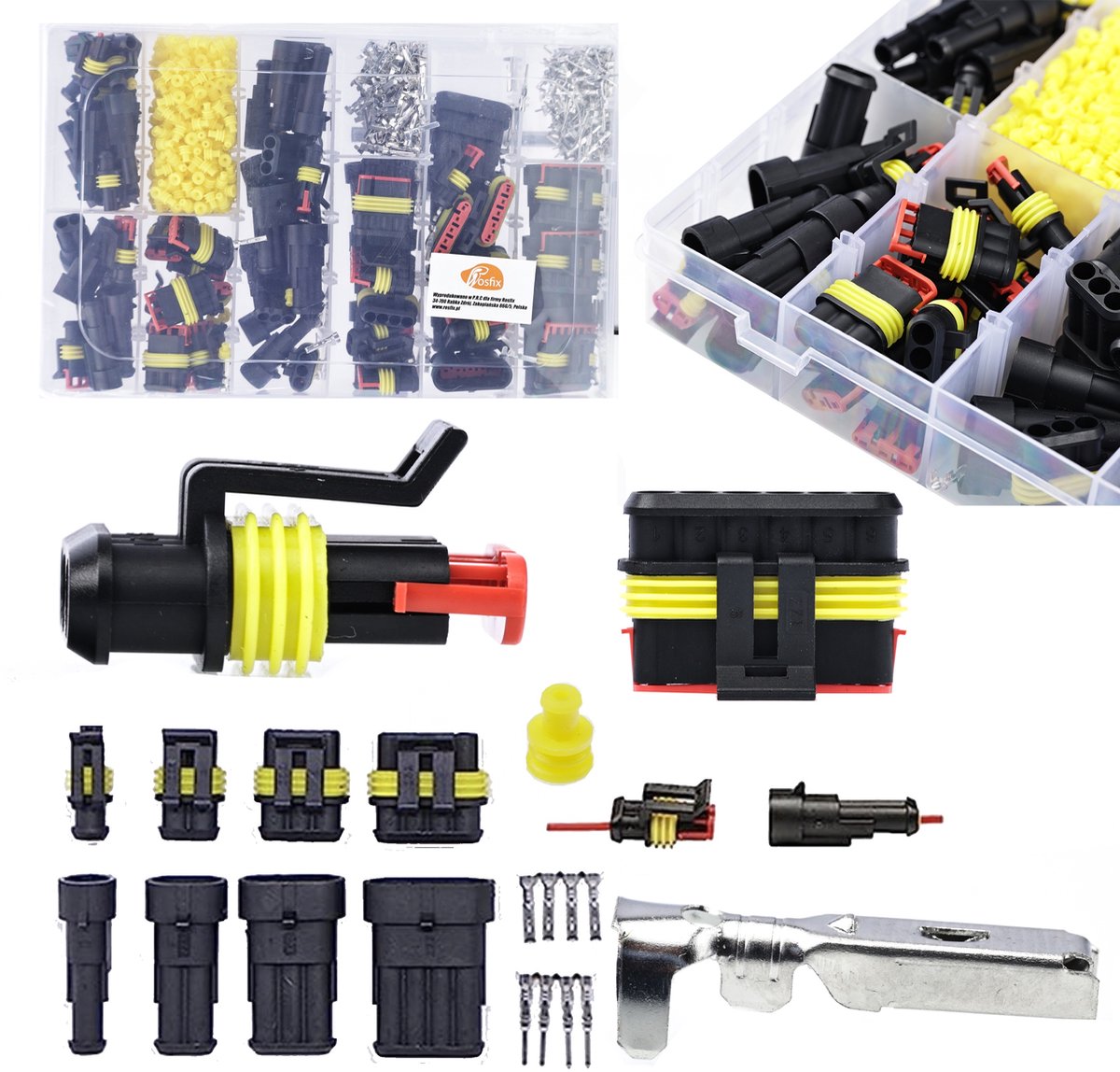 Rosfix Hermetische Aansluitset - Aansluitconnector Set - 1004 Stuks IP67, 0,5–1,5 Mm², 14A, 24V