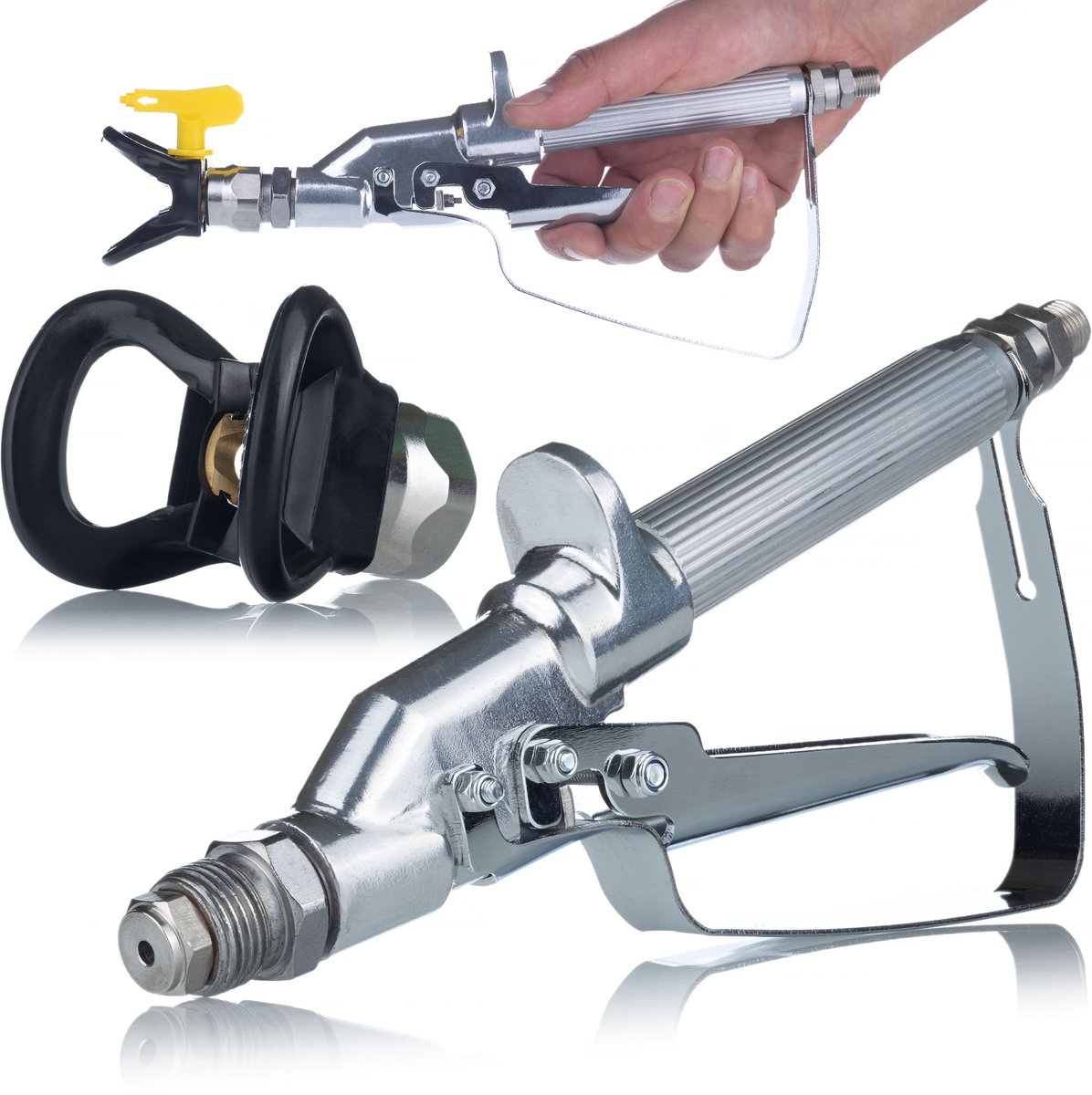 Rosfix Lineair Spuitpistool PMLRUS01 - Met Beschermkap Carbide Klep Vingerfilter - Geschikt voor Graco, Wagner