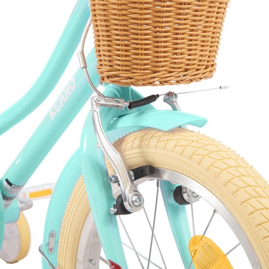 KEANO 12 Inch Kinderfiets voor Meisjes, 3-4 Jaar, 33-41 inch, met Zijwieltjes, Kinderfiets Groen — afbeelding 5
