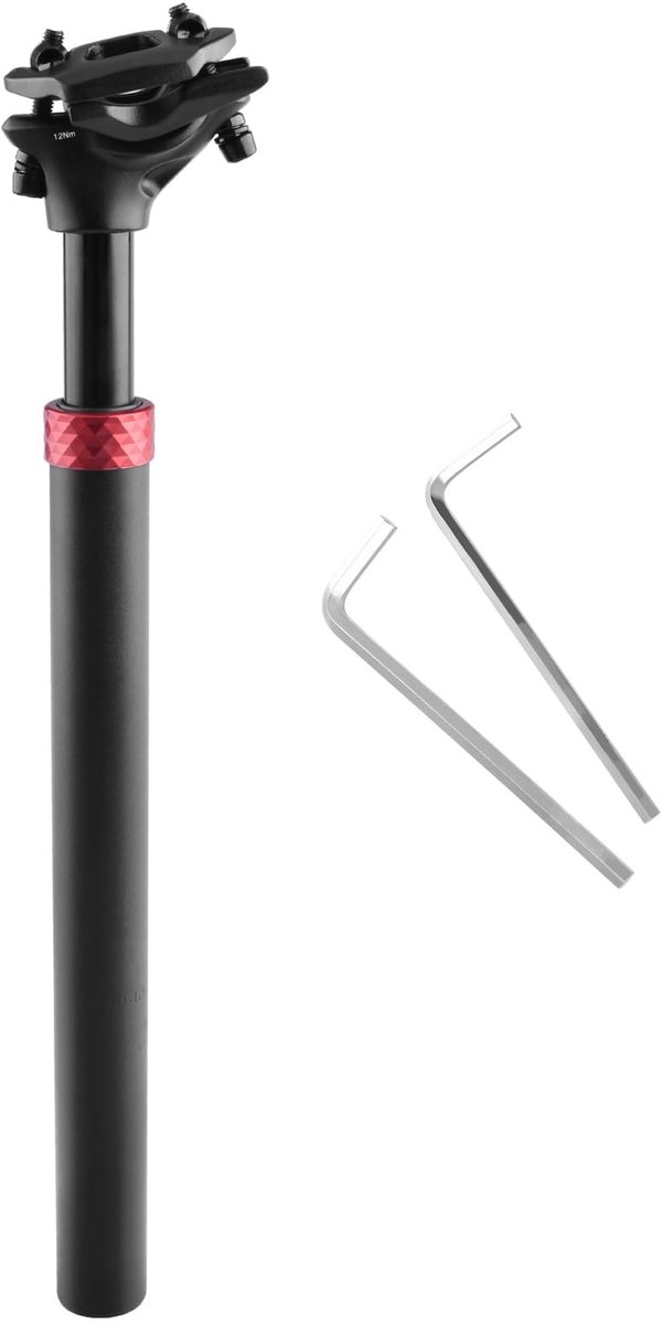 Omgoods - Verende Zadelpen voor Fiets, Aluminium 350mm