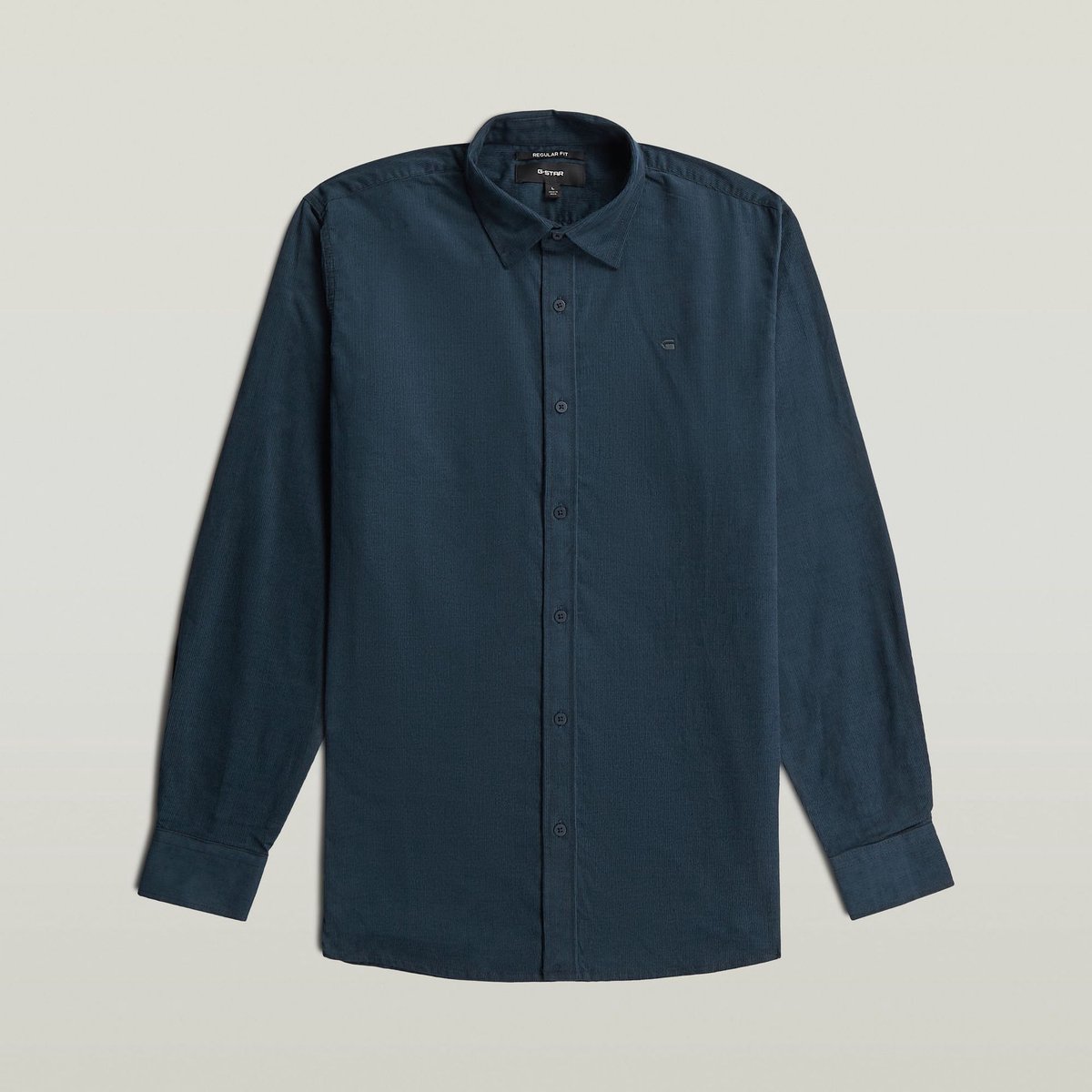 Clean Regular Shirt ls Marineblauw