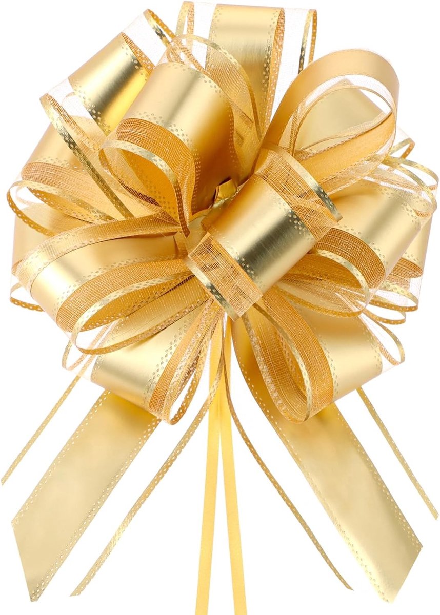 Grote Decoratieve Cadeaubogen 18cm - 10 Stuks voor Verpakking, Feestjes en Bruiloften - Gouden Bogen voor Cadeaus en Knutselen