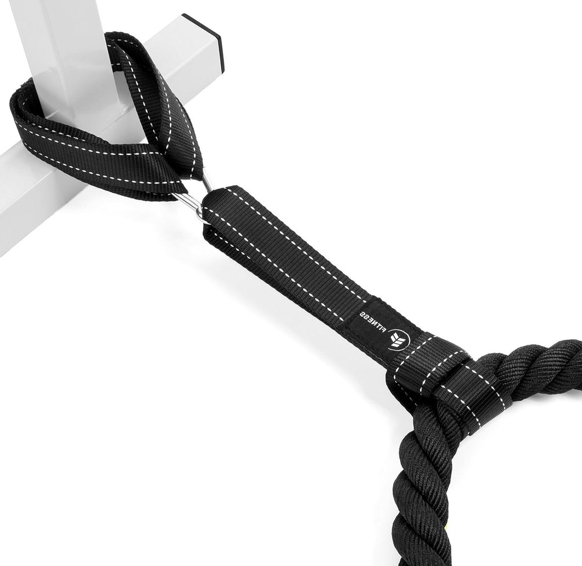 Anker Strap Kit - Touw Bevestiging - Kracht Training - Voorkomt Touw Schade - 40 cm Lengte - Zwart