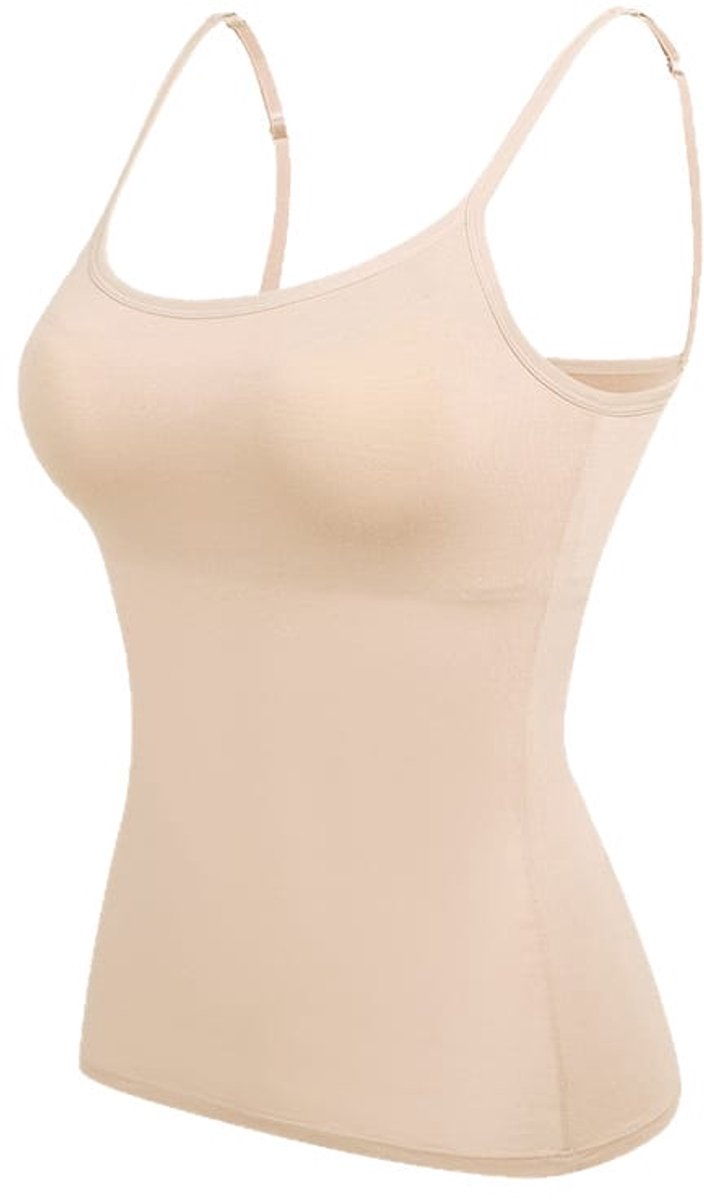 Trägertop Dames Onderhemd - Maat M - Dames Singlet - Corrigerend hemd Dames - Shapeware dames – Skin - LOUZIR