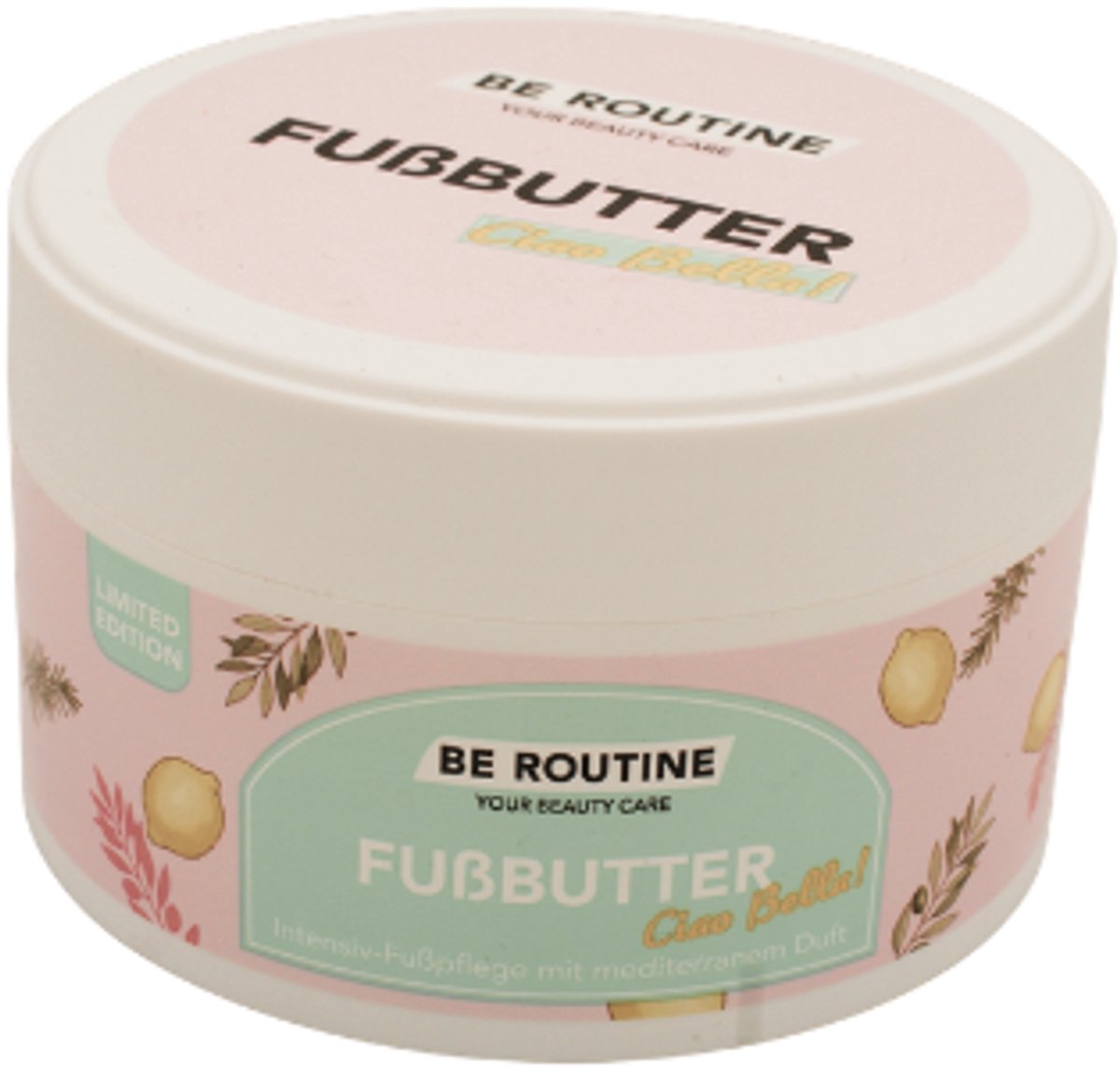 Voetboter Ciao Bella - Be Routine - 1x 200 ml | Met Sheaboter & Plantaardige Oliën - Intensieve Voetverzorging - Citroengeur - Vegan