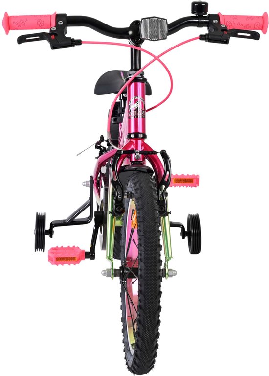 Volare Chrome Kinderfiets - Meisjes - 16 inch - Roze Groen - Twee Handremmen — afbeelding 2