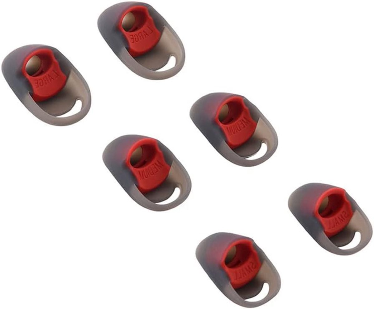 Vervangende Oordopjes - Oordopjes Tips - Comfortabel Luisteren - Zacht Siliconen Materiaal - 2 Stuks - Rood