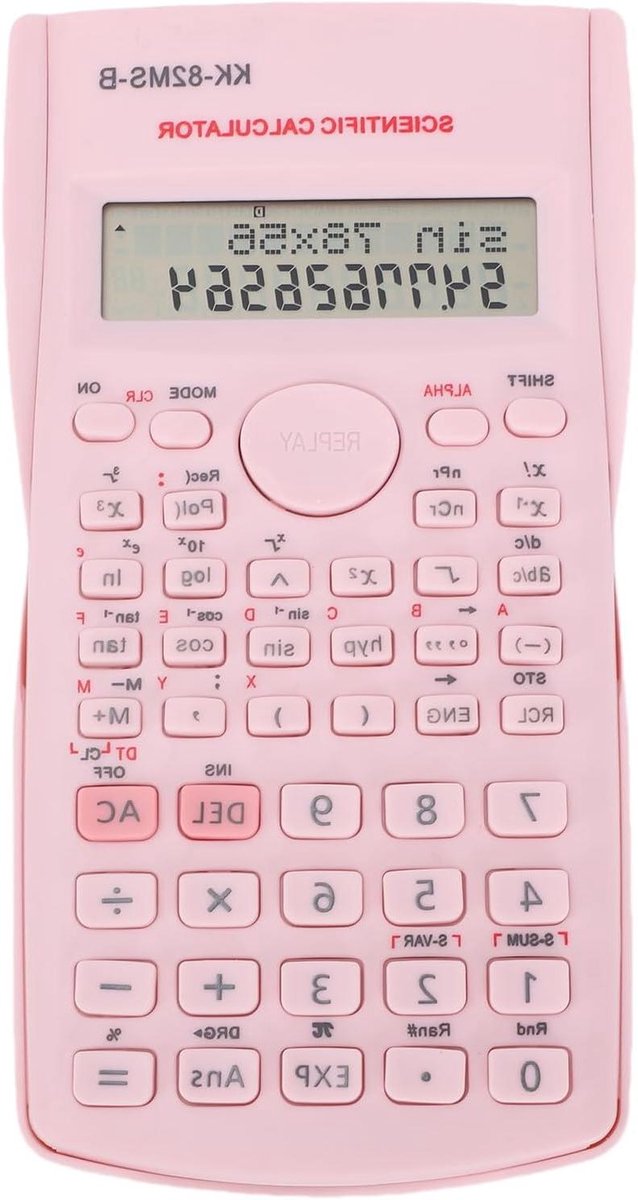 Wetenschappelijke Rekenmachine - Rekenmachine 240 Functies - Schoolwerk en Examens - Twee-regelig Display - 17 x 9 x 2 cm