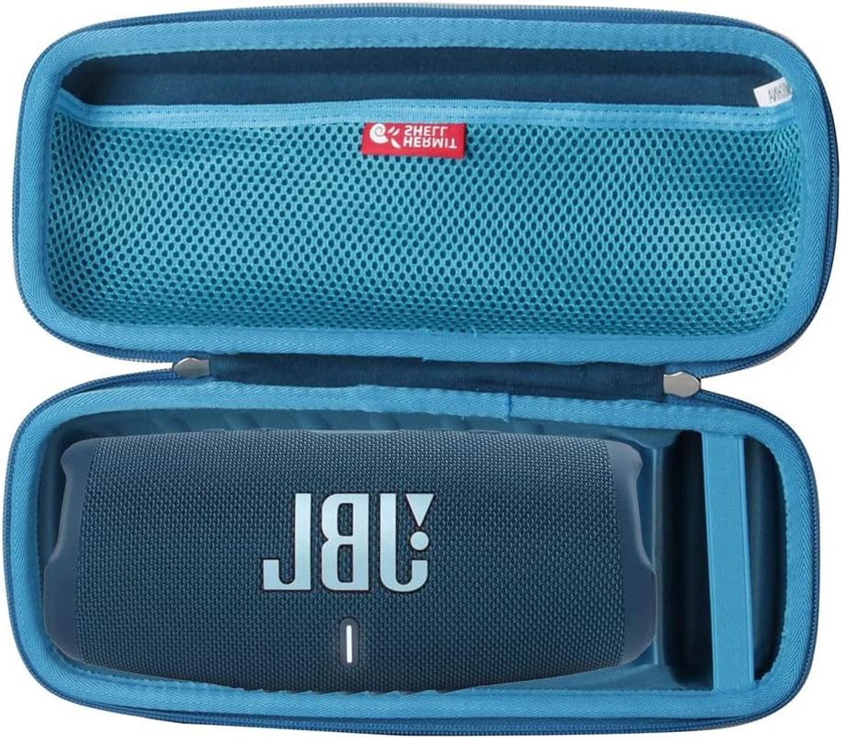 Draagbare Luidspreker Case - Speaker Beschermhoes - Muziek Luisteren - Hard Nylon Materiaal - Past op JBL Charge 5/4 - Blauw
