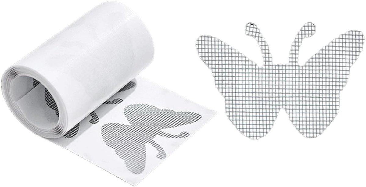 Raamscherm Reparatietape - Hordeur Patch - Snel Schermen Repareren - Naadloze Vlinder Sticker - 30 Delige Rol - Meerkleurig
