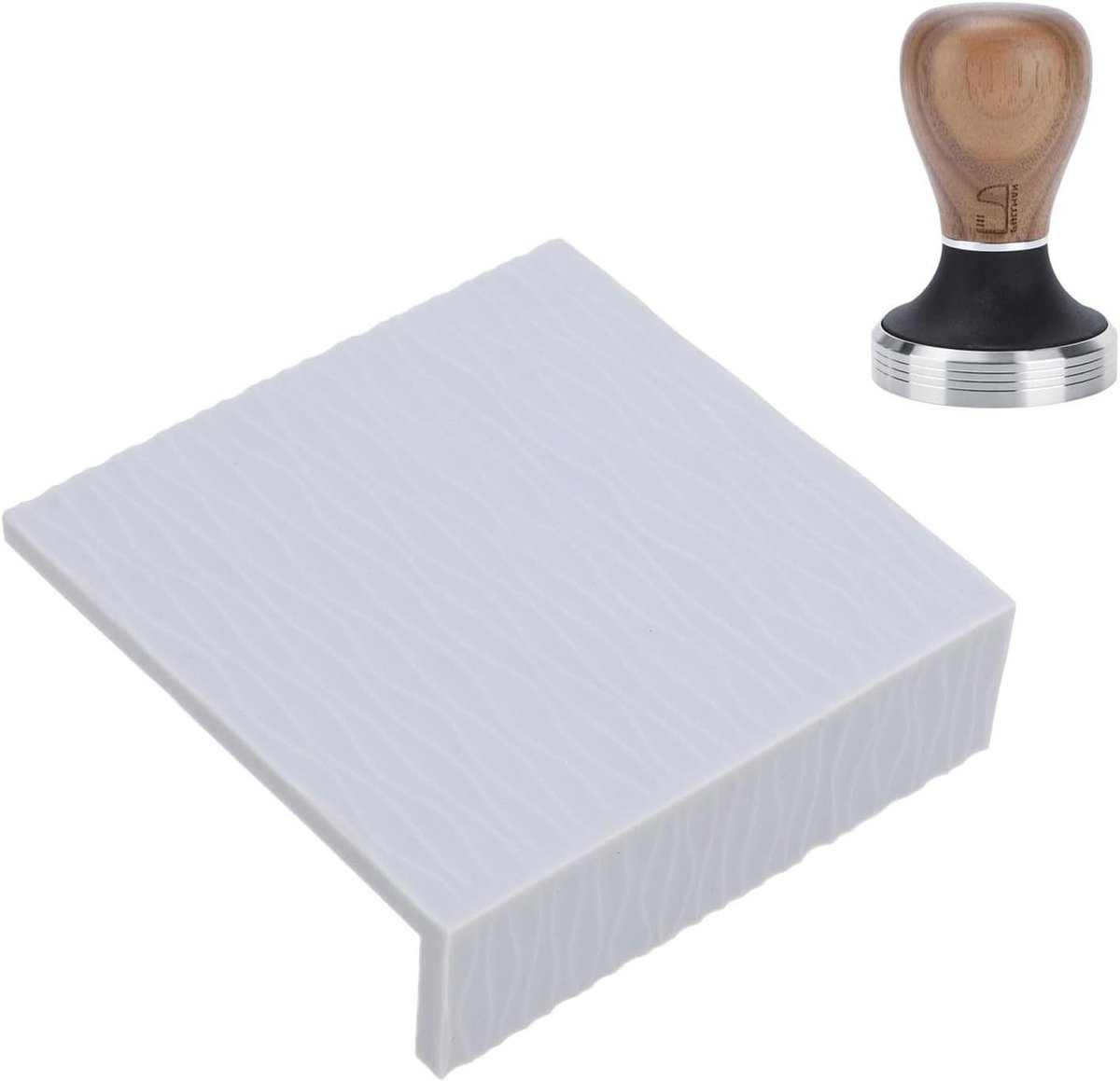 Koffie Tamper Set - Espresso Tool - Perfecte Espresso - Roestvrij Staal - 58 mm Basis - Grijs