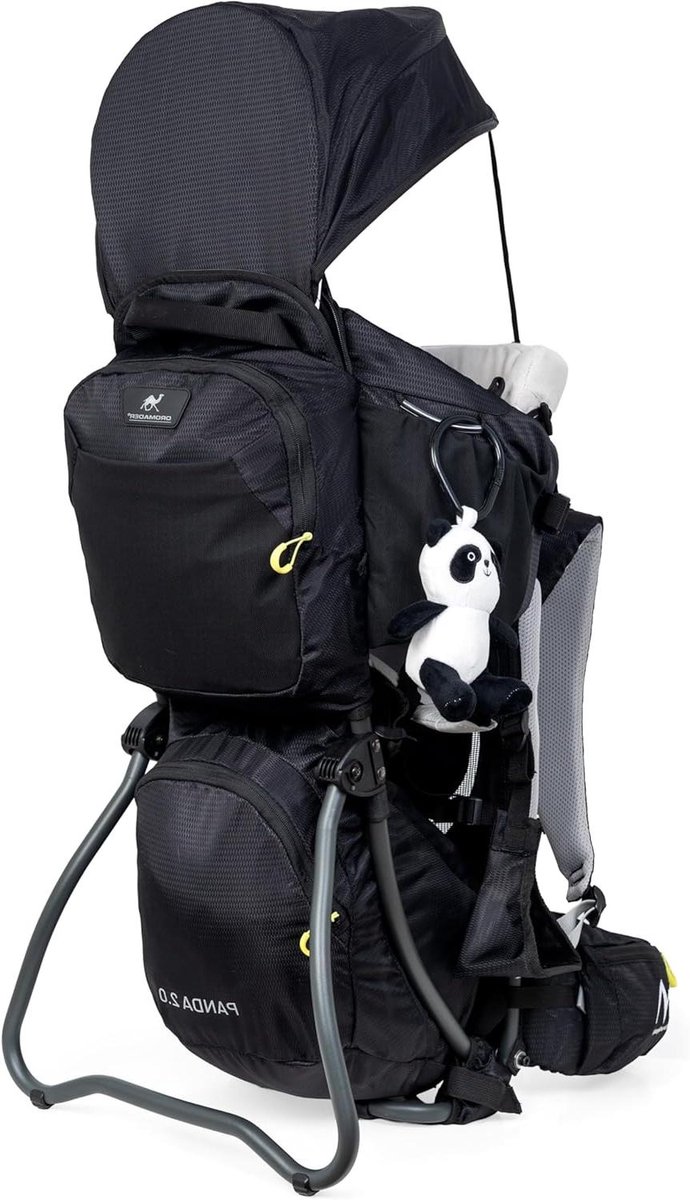 Wandeldrager Kinderen - Rugzak Kinderen - Buiten Wandelen - ErgoLumbar Systeem - tot 18 kg - Zwart