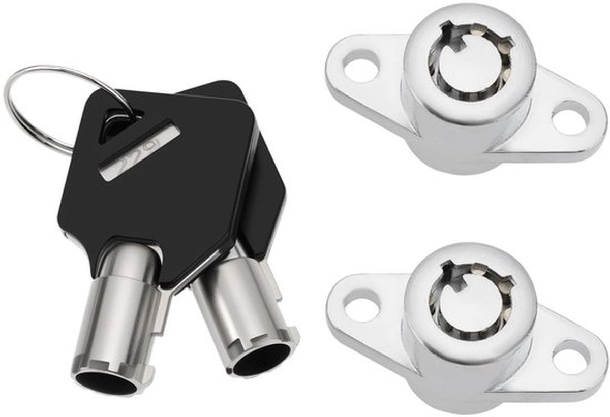 Bagageslot Stalen Set - 2x Sleutelslot - Harde Zadeltas Lock - Compatibel met Harley-Davidson Touring 2014 - Verhoogde Veiligheid - Bescherming tegen Diefstal - Motorfiets Slot