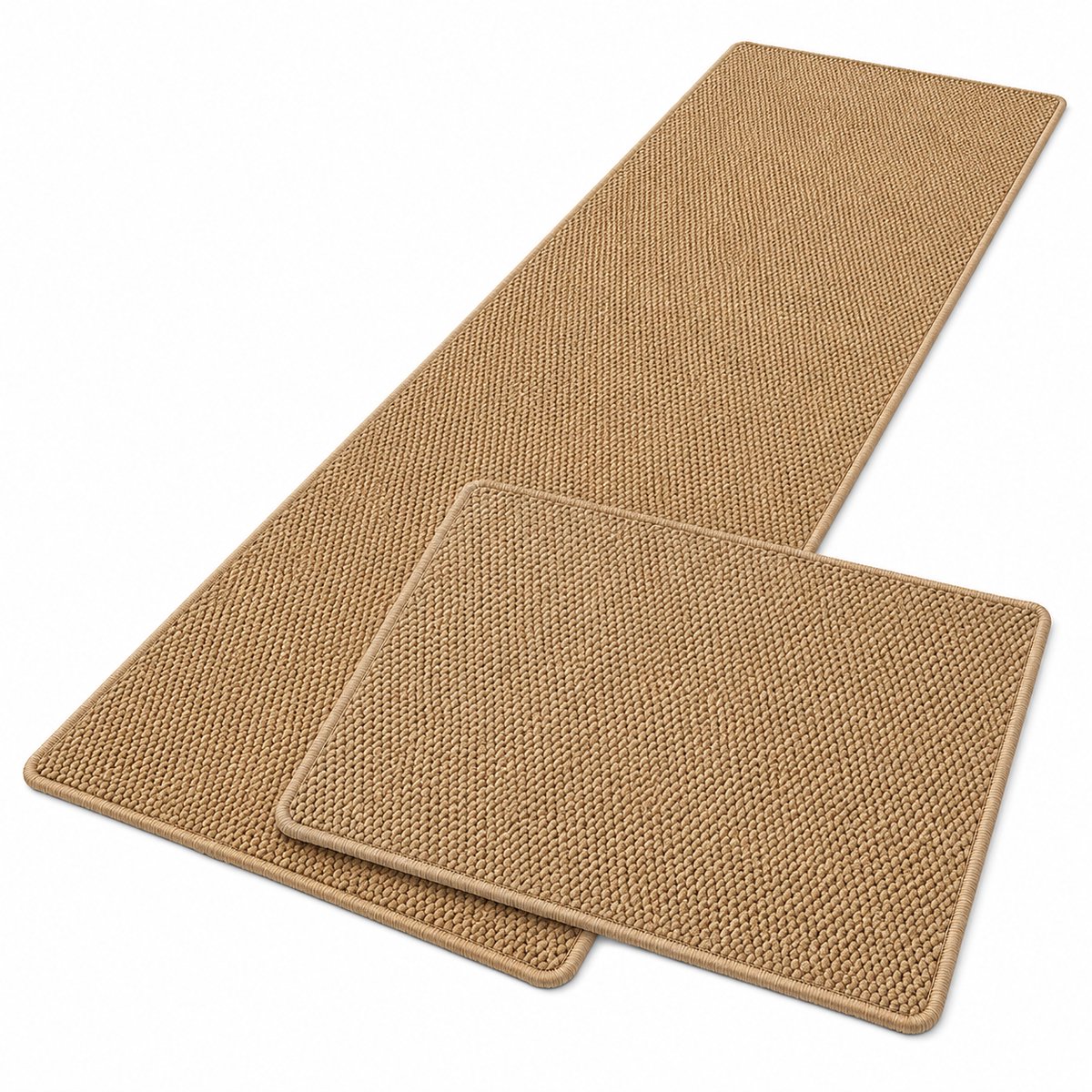 Vloerkleed - Keukenloper Set Van 2 - Wasbaar Antislip - Oliebestendig En Waterdicht - Voor Keuken, Hal, Wasruimte - Bruin(40 X 60 Cm + 40 X 120 Cm)