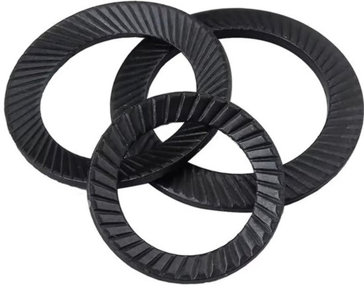 Sluitringen Antislip - Koolstofstaal - M18x27mm - 20 Stuks - Roest- en Corrosiebestendig - Hoogwaardige Borgschijven