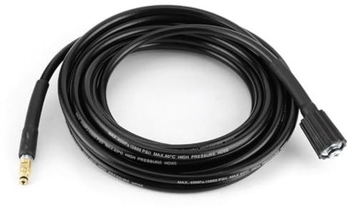 Hogedrukslang 40 MPa - Autowasslang - Rubber - Geschikt voor K2/K3/K4/K5 - 15 meter - Zwart - Reinigingsslang