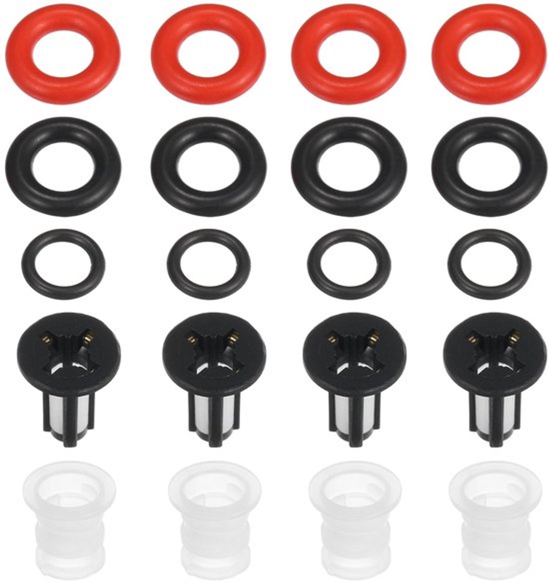 O-ring - voor injectoren - 4 stuks - rubber - set - compatibel met Acura Rsx