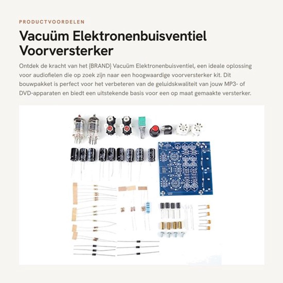 Vacuüm Elektronenbuisventiel - Voorversterker Kit - Hoogwaardige Geluidskwaliteit - Compact Formaat - Versterkeronderdelen - Geschikt voo...