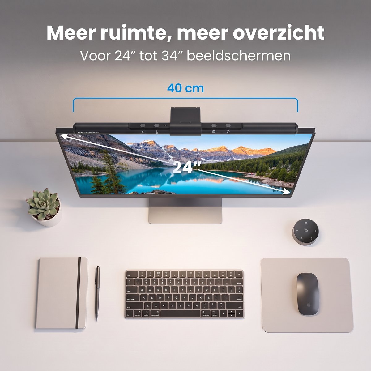 Sencision Monitor lamp met Auto-Dimming - 3000K-6500K thumbnail 3